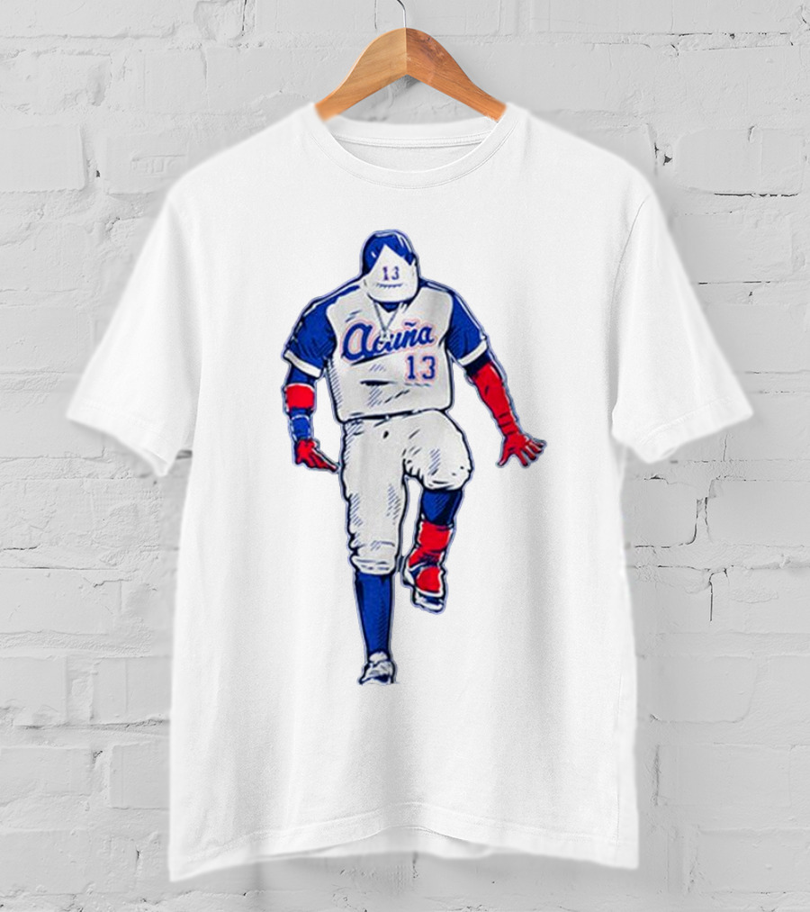 Ronald Acuña Jr. Number 13 Bold Pose Signature T-Shirt
