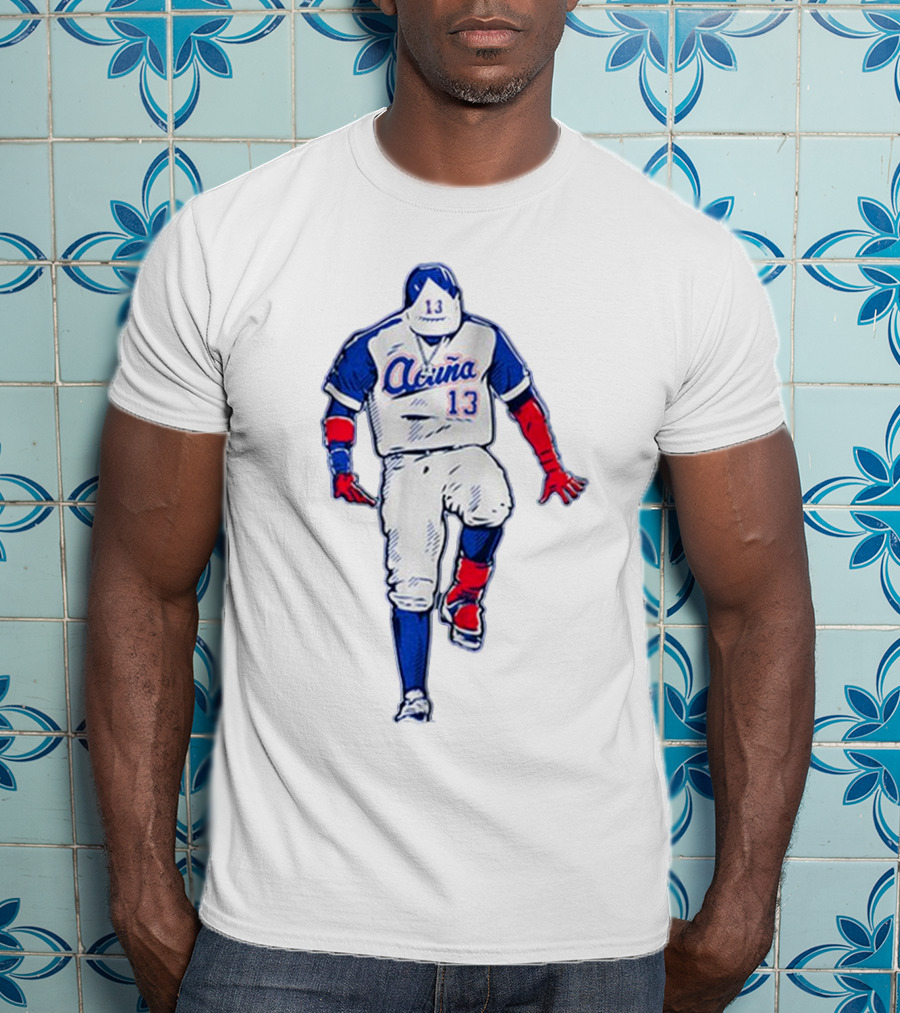 Ronald Acuña Jr. Number 13 Bold Pose Signature T-Shirt