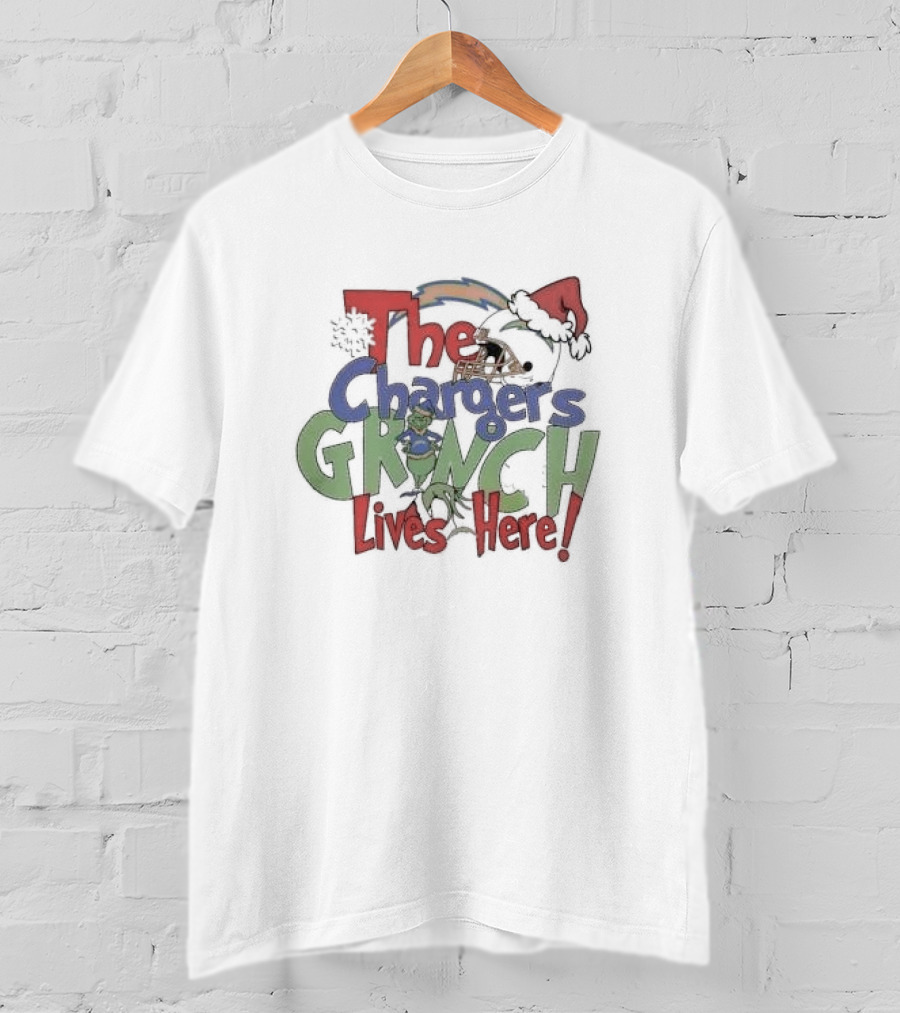 The Chargers Grinch Lives Here T-Shirt