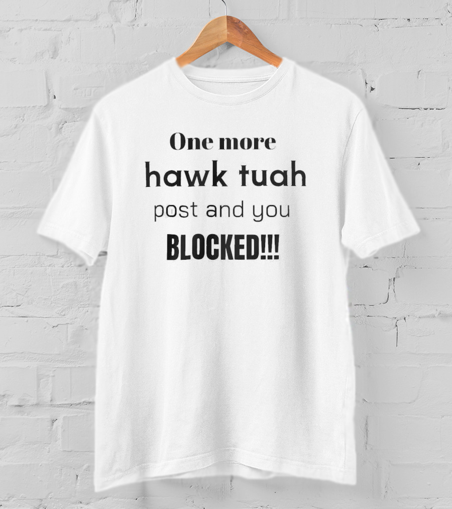 One More Hawk Tuah Post And You Blocked T-Shirt