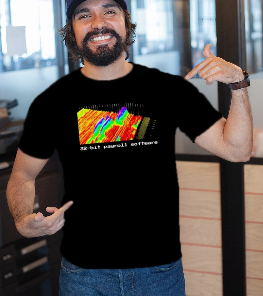 Ayush S Joinwarp 32-Bit Payroll Software Rainbow Spectrum Visualization T-Shirt