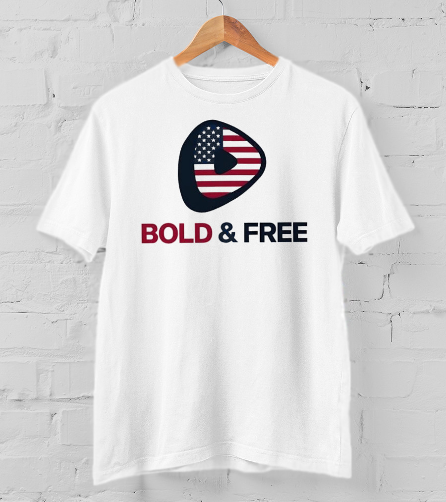 Bold And Free USA Rick Racela Flag T-Shirt
