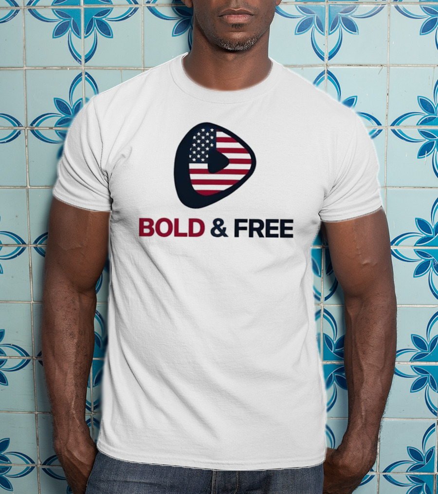 Bold And Free USA Rick Racela Flag T-Shirt