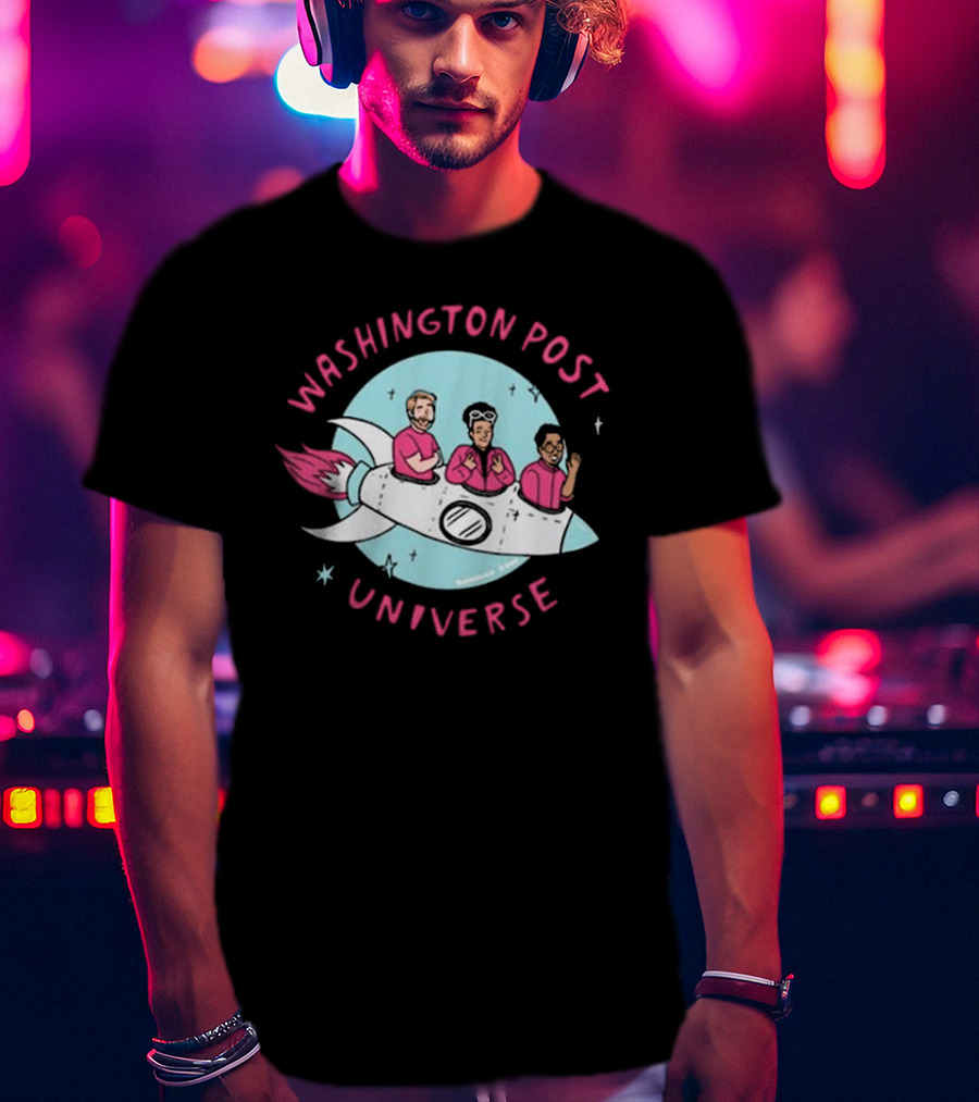 Washington Post Universe Rocket T-Shirt