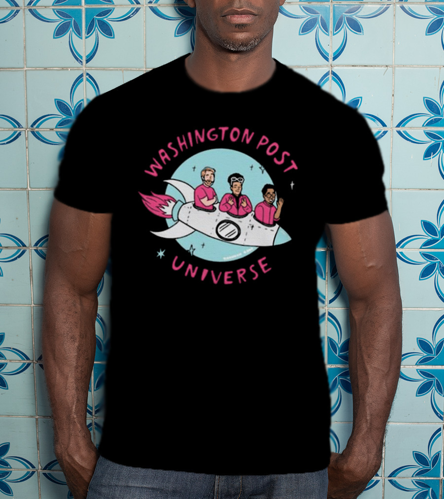 Washington Post Universe Rocket T-Shirt