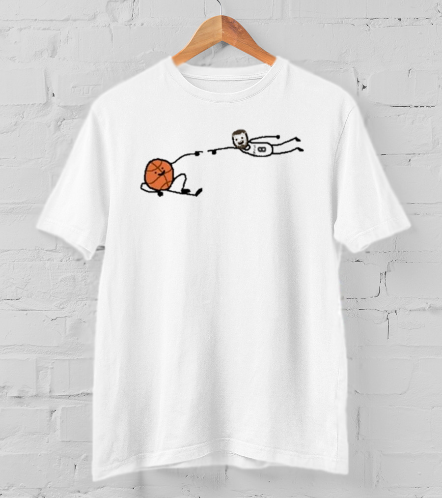Paint Porzin-God Basketball Stick Figure Relaxation T-Shirt