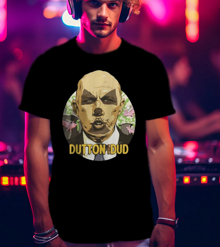 Dutton The Dud James Hillier Dutton Pigs Fly Caricature T-Shirt
