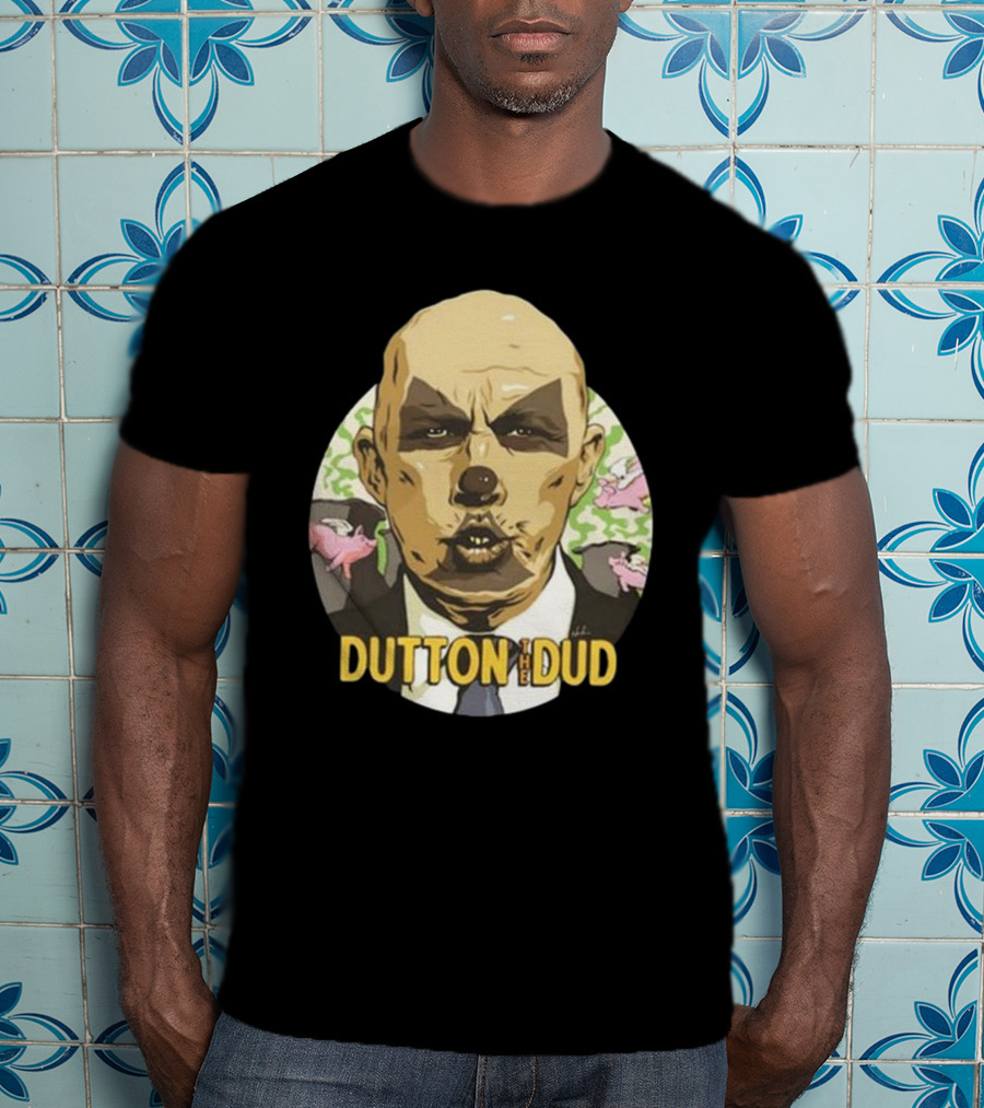 Dutton The Dud James Hillier Dutton Pigs Fly Caricature T-Shirt