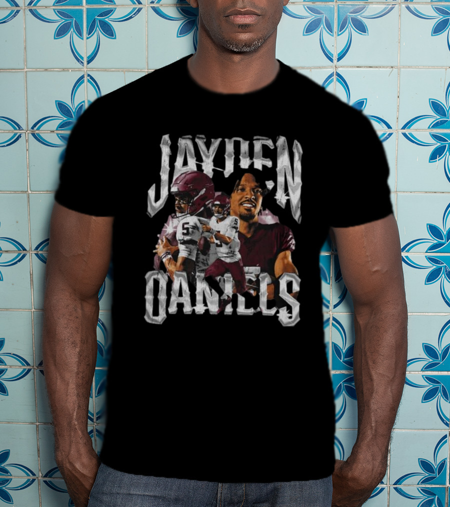 Jayden Daniels Football Action T-Shirt
