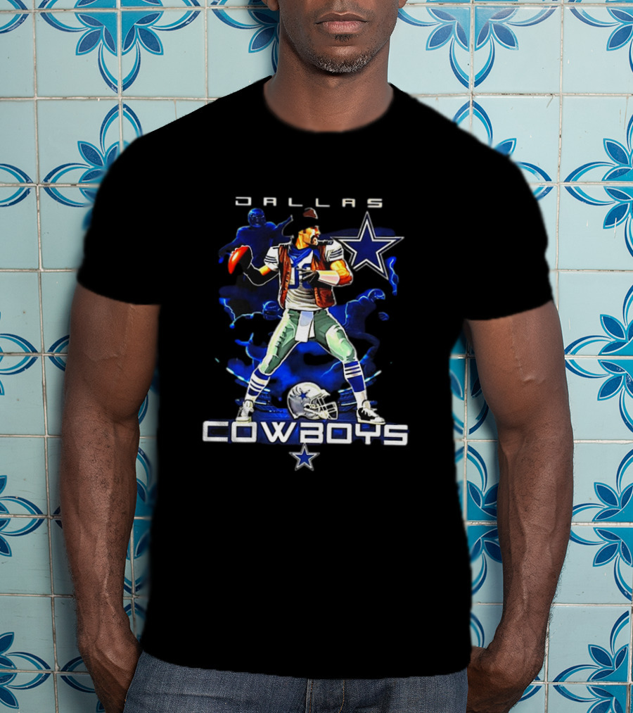 Dallas Cowboys NFL Football Player Graphic With Star T-Shirt