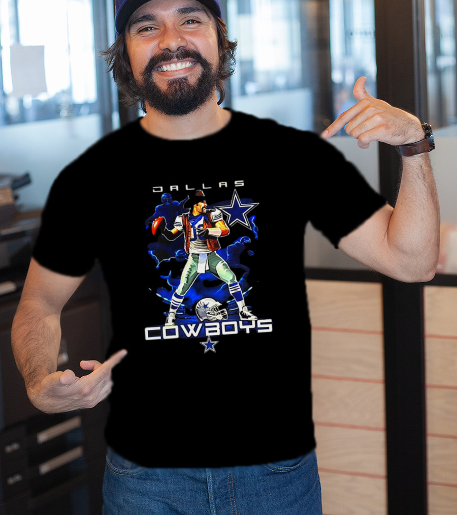 Dallas Cowboys NFL Football Player Graphic With Star T-Shirt