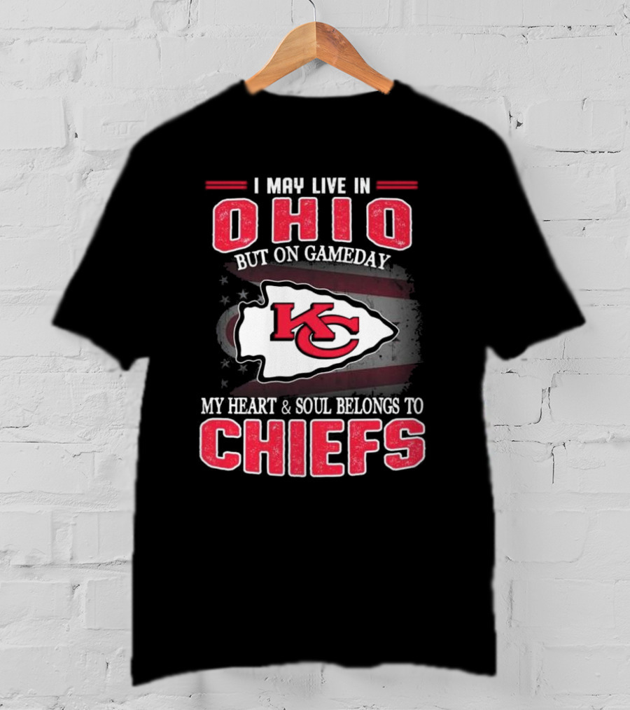 Ohio Gameday Heart And Soul Belongs To Kansas City Chiefs T-Shirt