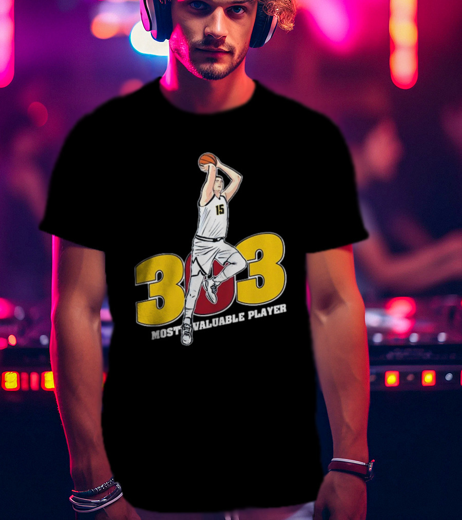 Nikola Jokic 303 Most Valuable Player Basketball 15 T-Shirt