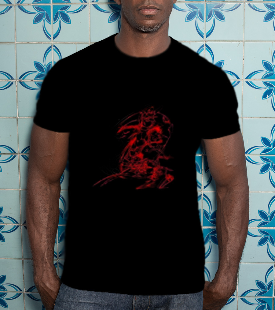 Guilty Gear Archival Record Sol And Ky Red Abstract T-Shirt