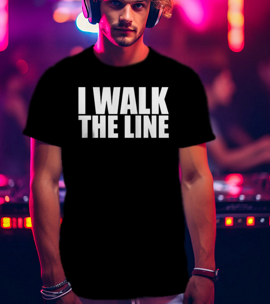 I Walk The Line Johnny Cash Song T-Shirt