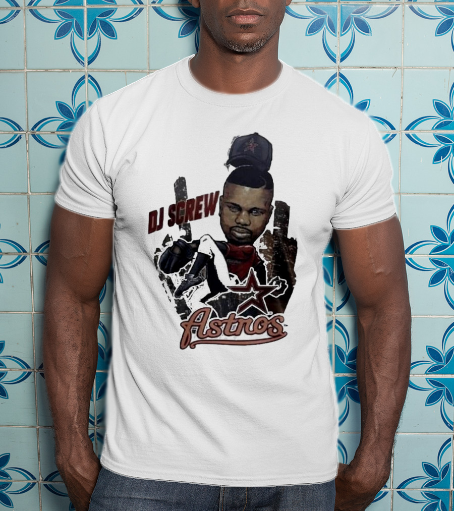 Astros DJ Screw Tribute With Star Icon T-Shirt