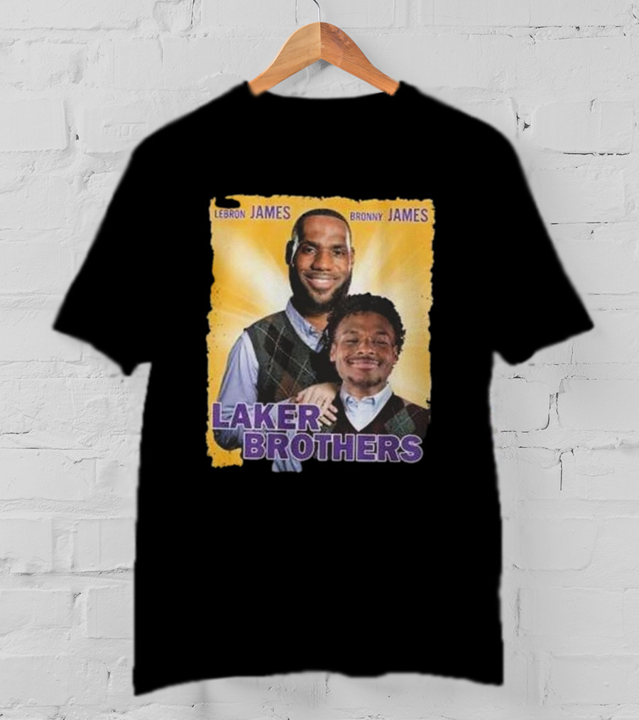 Lebron James Bronny James Laker Brothers T-Shirt