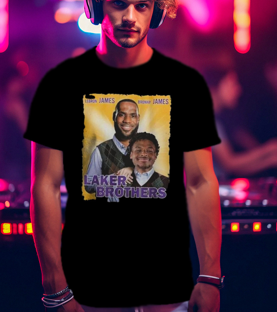 Lebron James Bronny James Laker Brothers T-Shirt