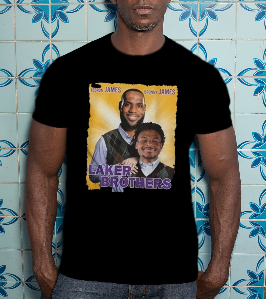 Lebron James Bronny James Laker Brothers T-Shirt