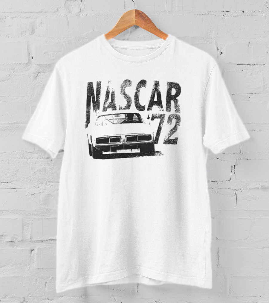 NASCAR 72 Stock Car Racing Nostalgia Gray T-Shirt