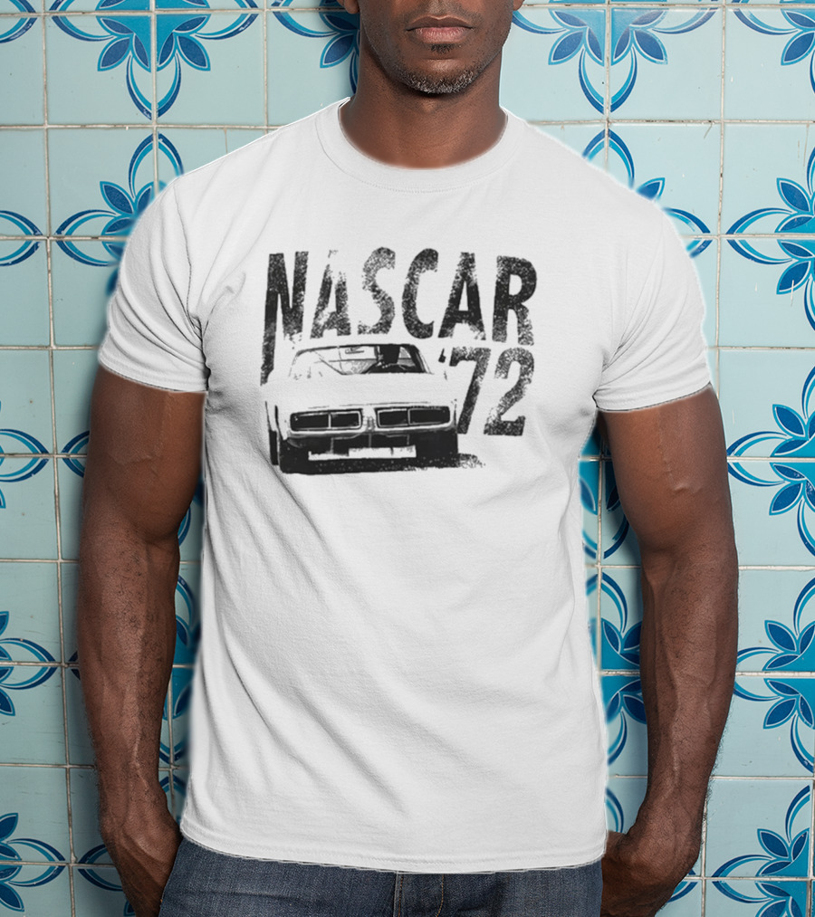 NASCAR 72 Stock Car Racing Nostalgia Gray T-Shirt