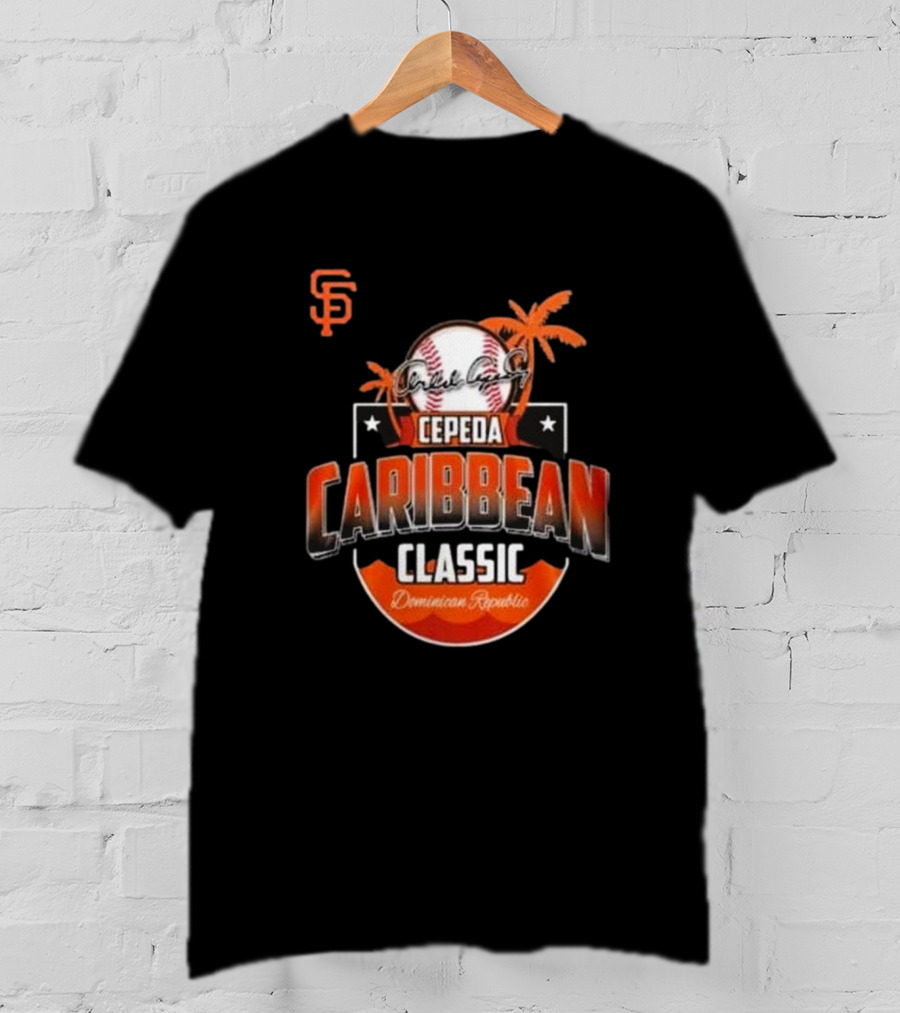 Cepeda Caribbean Classic Dominican Republic Giants Baseball T-Shirt