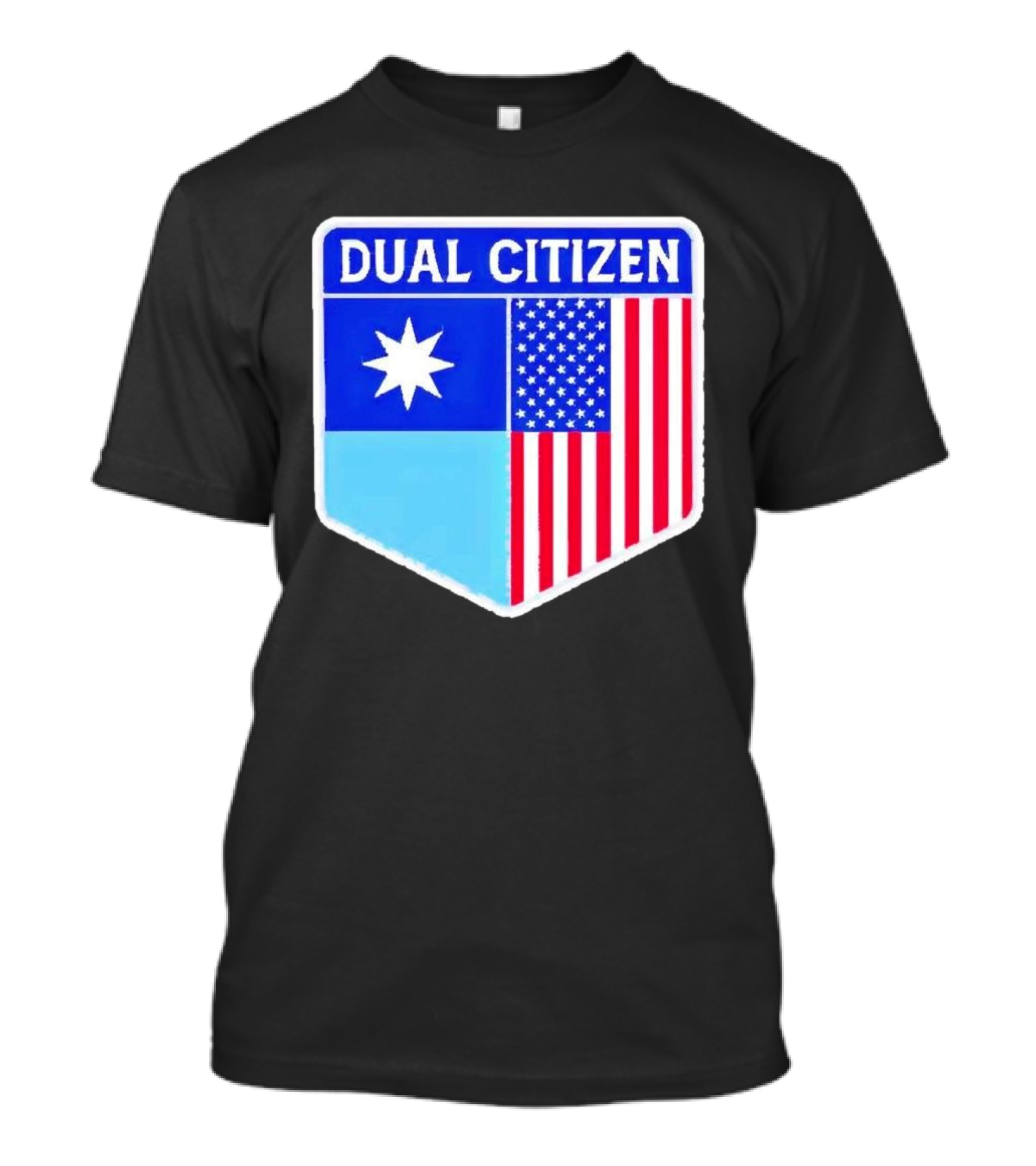 Dual Citizen Of Minnesota And USA Flag Badge T-Shirt