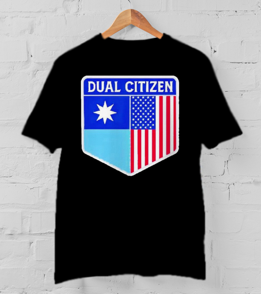 Dual Citizen Of Minnesota And USA Flag Badge T-Shirt