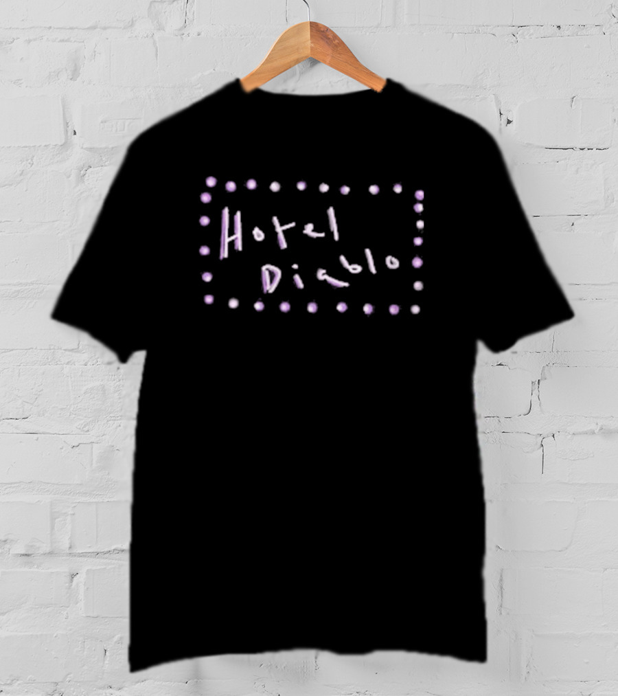 Hotel Diablo Purple Neon Style Vintage Aesthetic T-Shirt