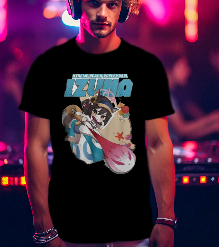 Izuna’s Xtreme Beach Volleyball Anime Character With Beach Elements T-Shirt