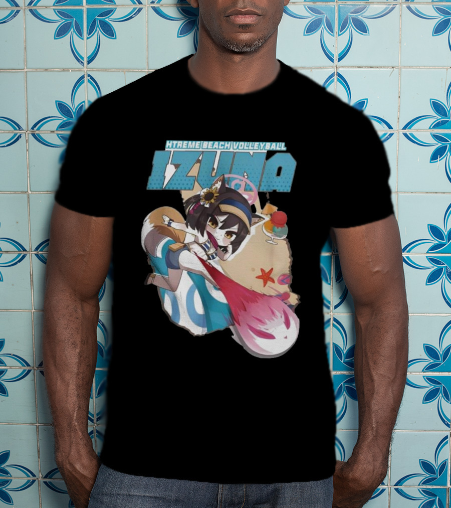 Izuna’s Xtreme Beach Volleyball Anime Character With Beach Elements T-Shirt