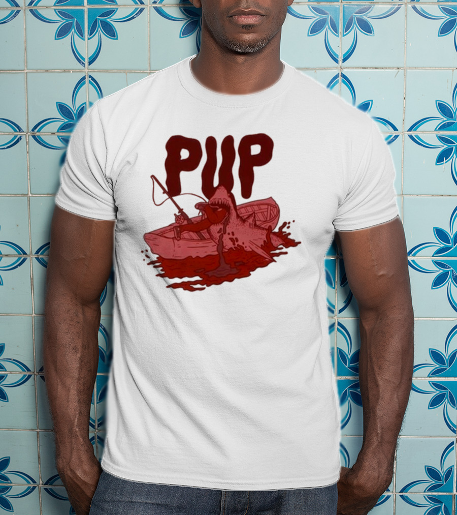 PUP Shark Attack Boat T-Shirt