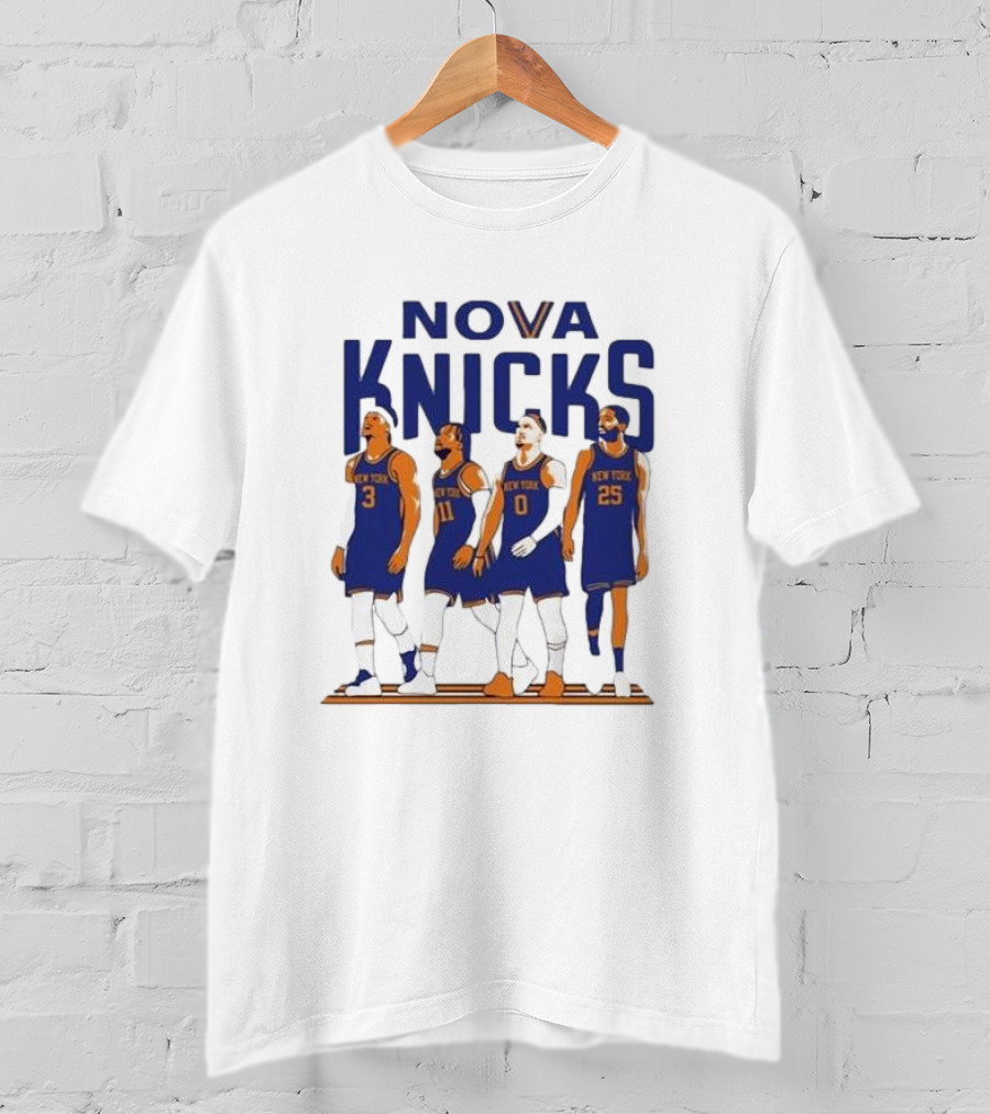 Jalen Brunson Josh Hart Mikal Bridges Donte Divincenzo Nova Knicks New York Basketball T-Shirt