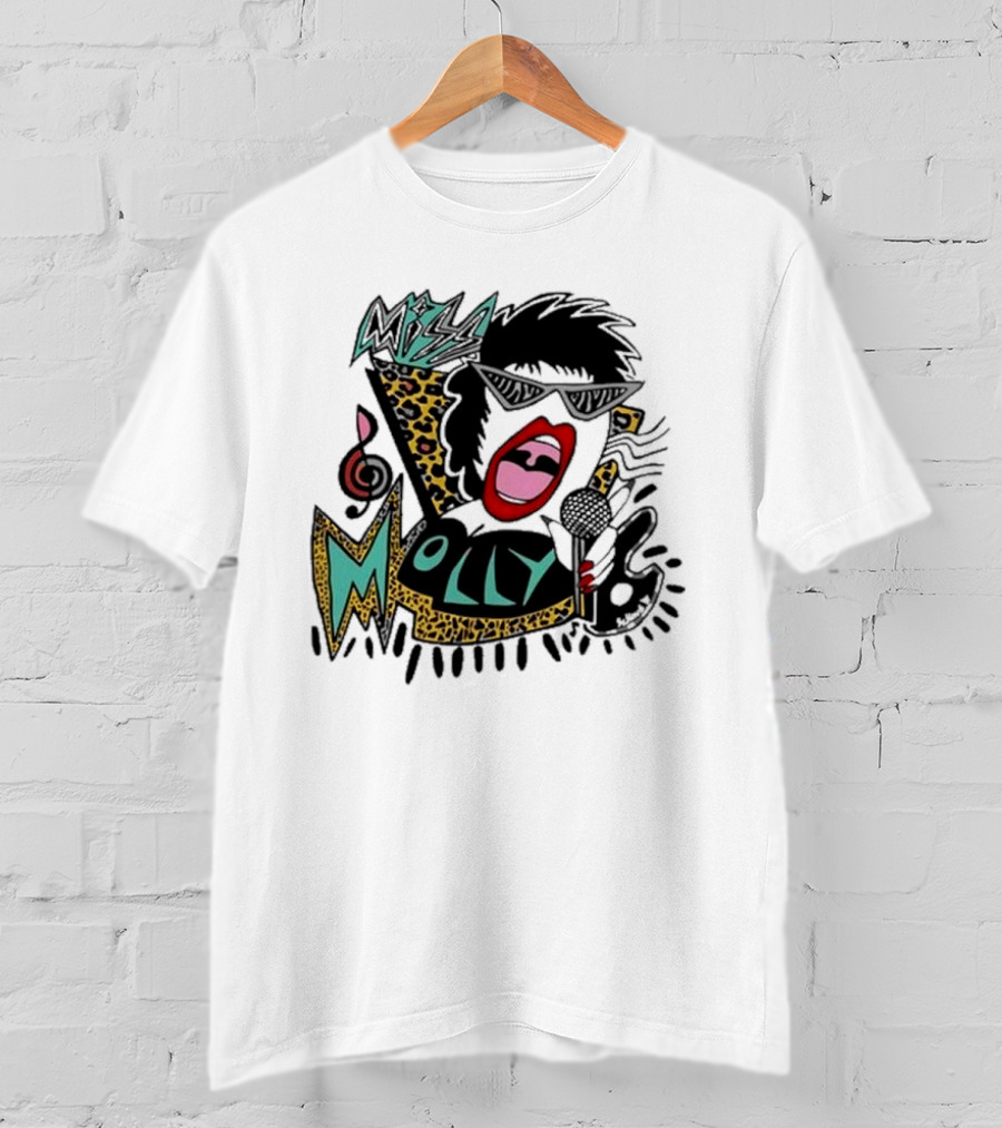 Miss Molly 90s Vintage Leopard Print Music Vibes T-Shirt