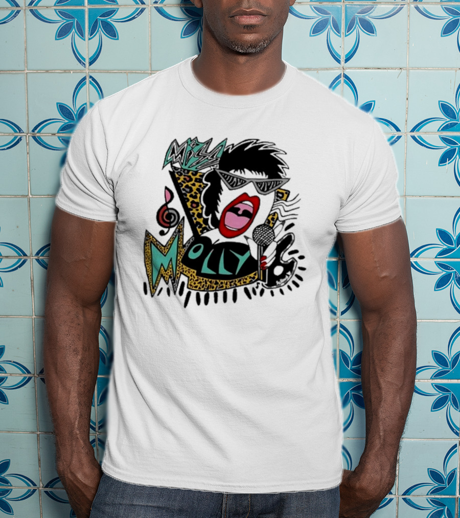 Miss Molly 90s Vintage Leopard Print Music Vibes T-Shirt