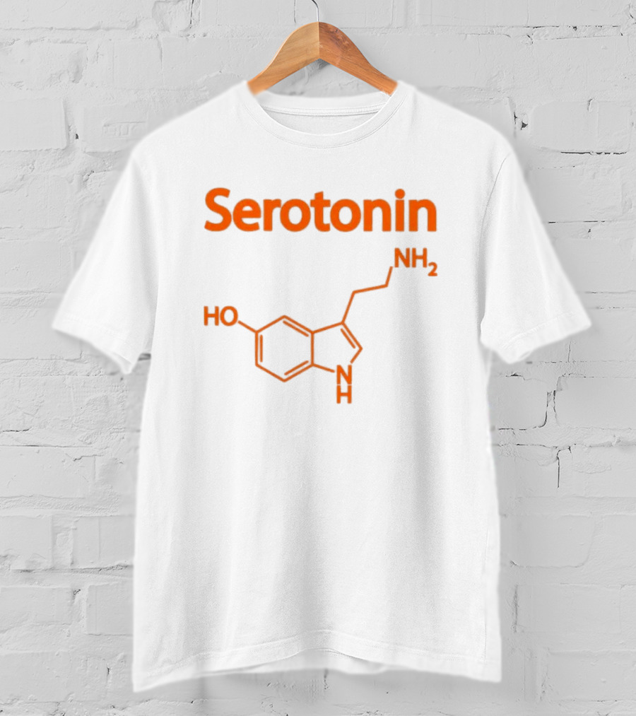 Serotonin Molecule Structure HO NH2 Chemistry T-Shirt