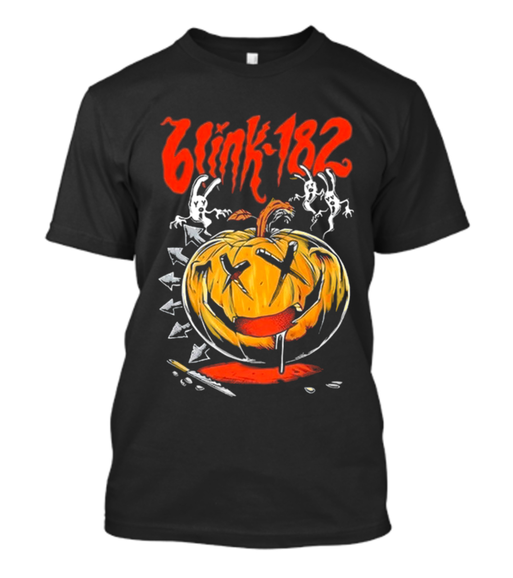 Blink-182 Halloween Pumpkin With Ghosts And Arrows T-Shirt