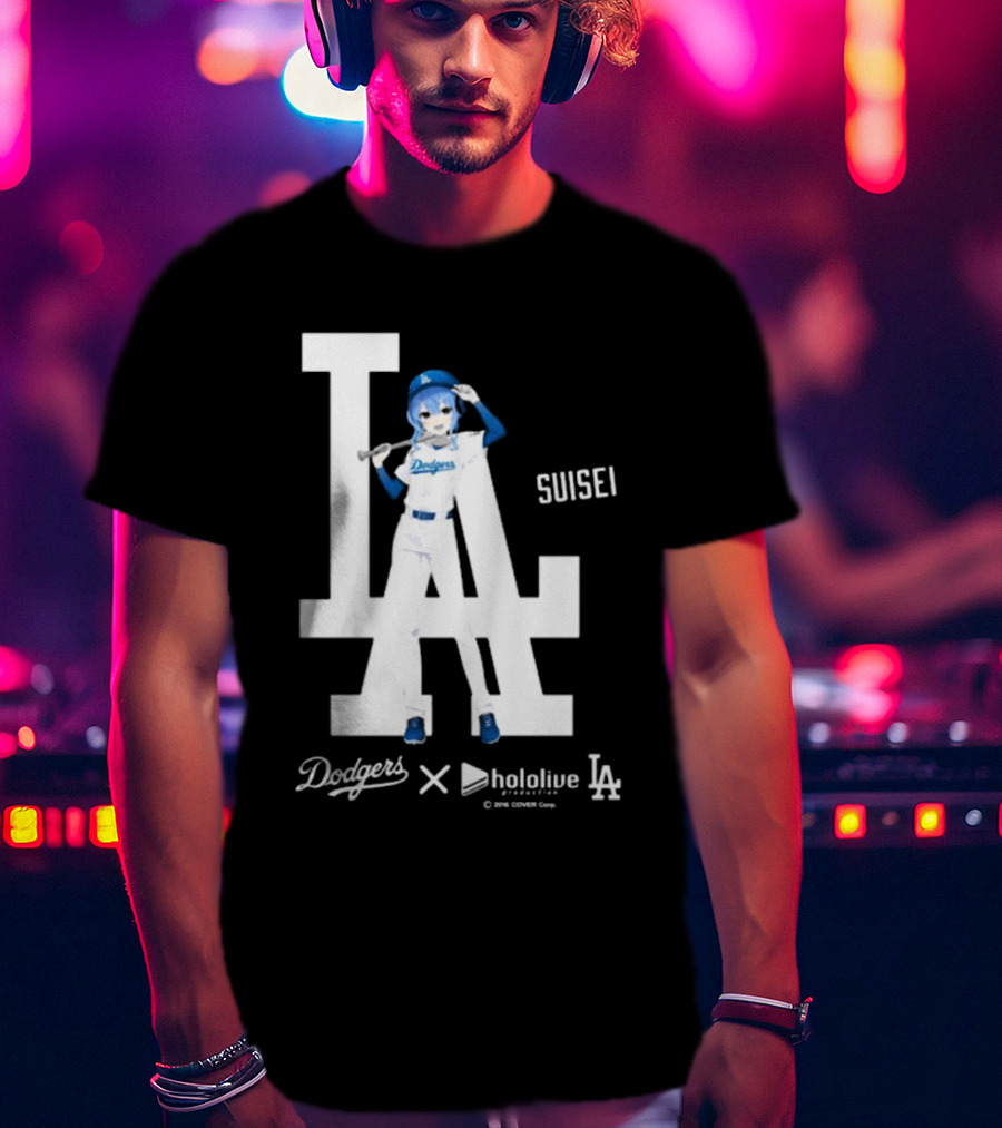 Dodgers X Hololive Suisei LA Collaboration T-Shirt
