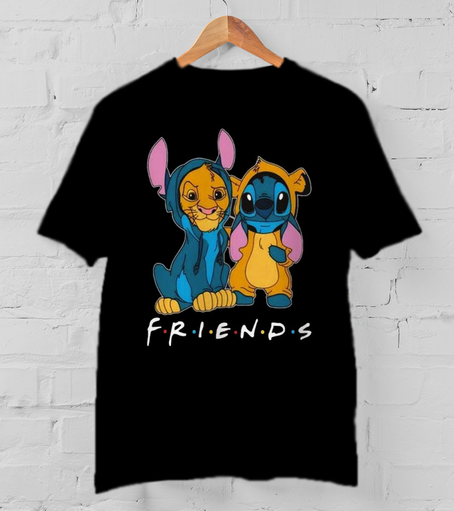 Friends Stitch And Lion King Disney Fusion T-Shirt
