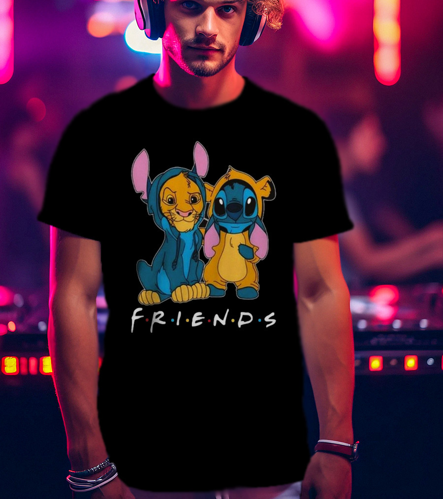 Friends Stitch And Lion King Disney Fusion T-Shirt