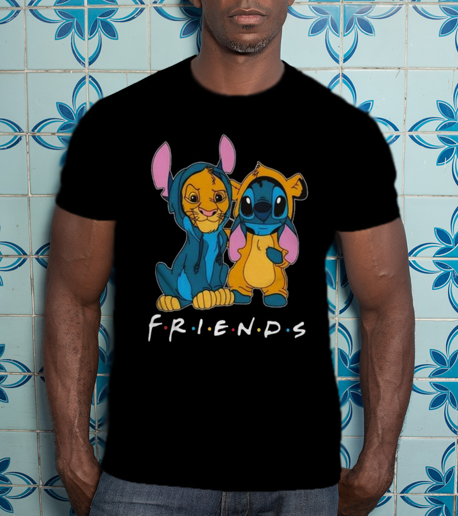 Friends Stitch And Lion King Disney Fusion T-Shirt