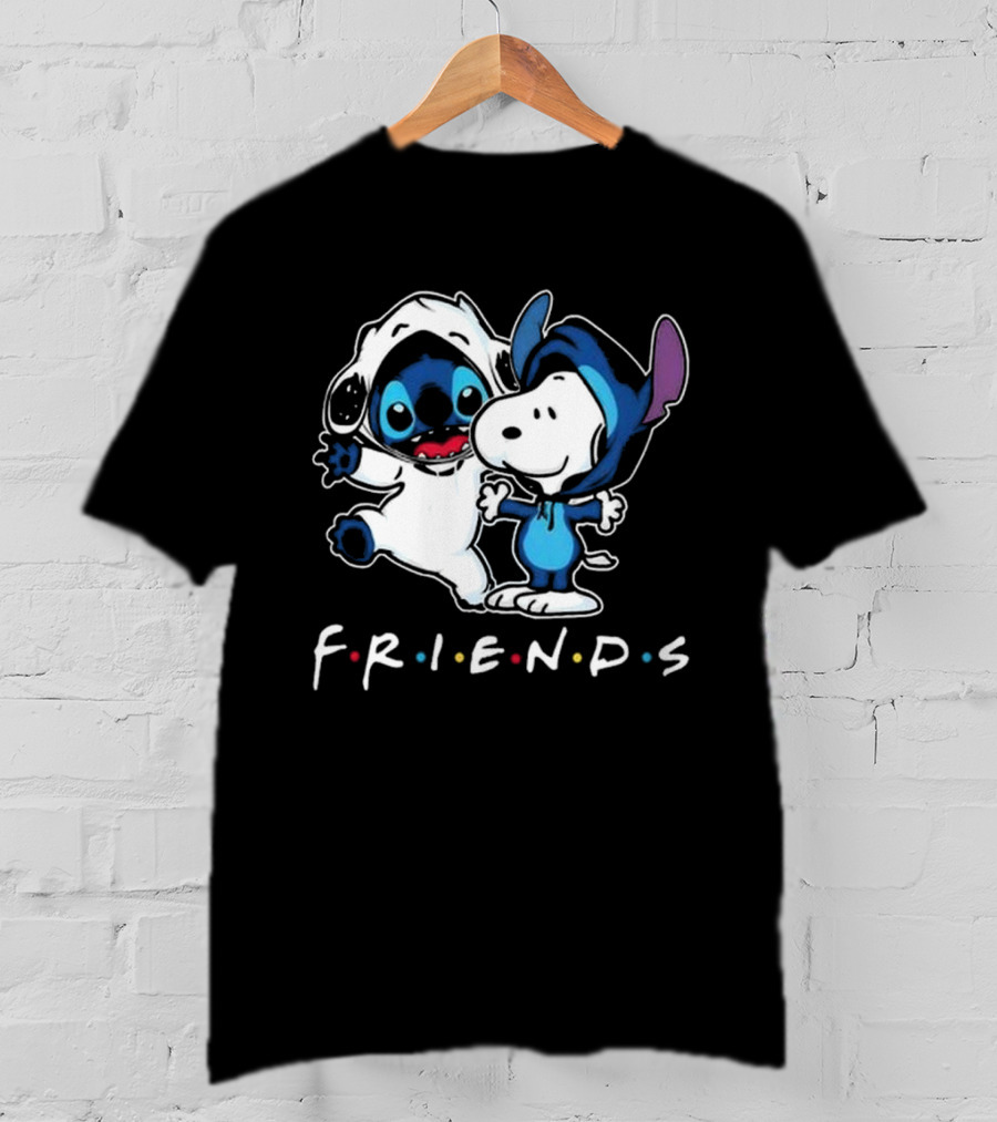 Stitch And Snoopy Peanuts Friends Disney Collaboration T-Shirt