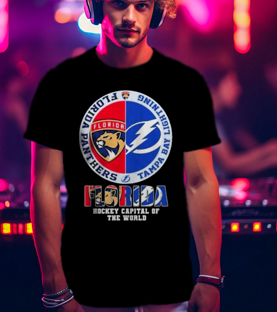 Florida Panthers Tampa Bay Lightning Florida Hockey Capital Of The World T-Shirt