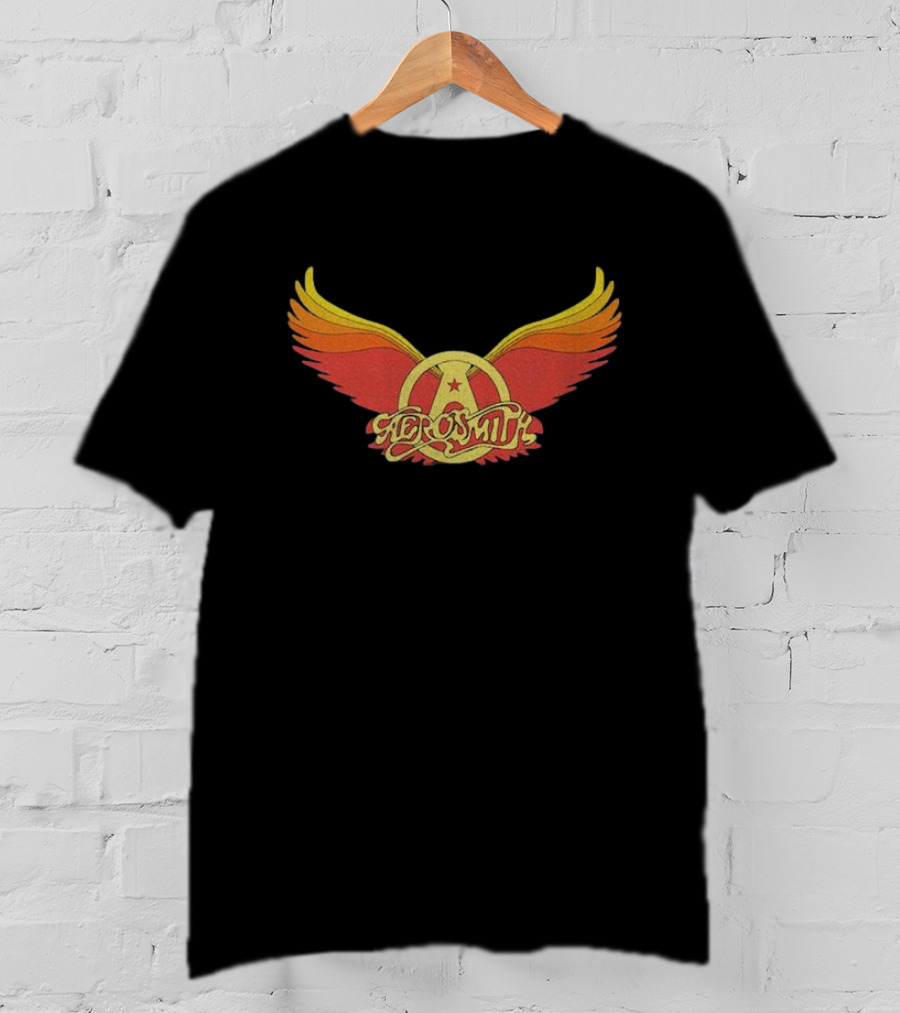 Aerosmith Winged Emblem Red Yellow Gradient T-Shirt