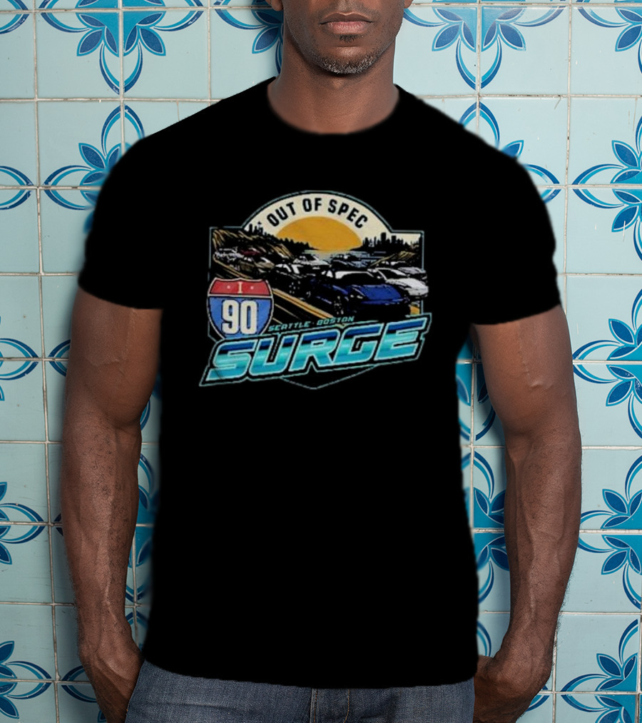 I-90 Surge Out Of Spec Seattle Boston Highway Traffic Scene T-Shirt