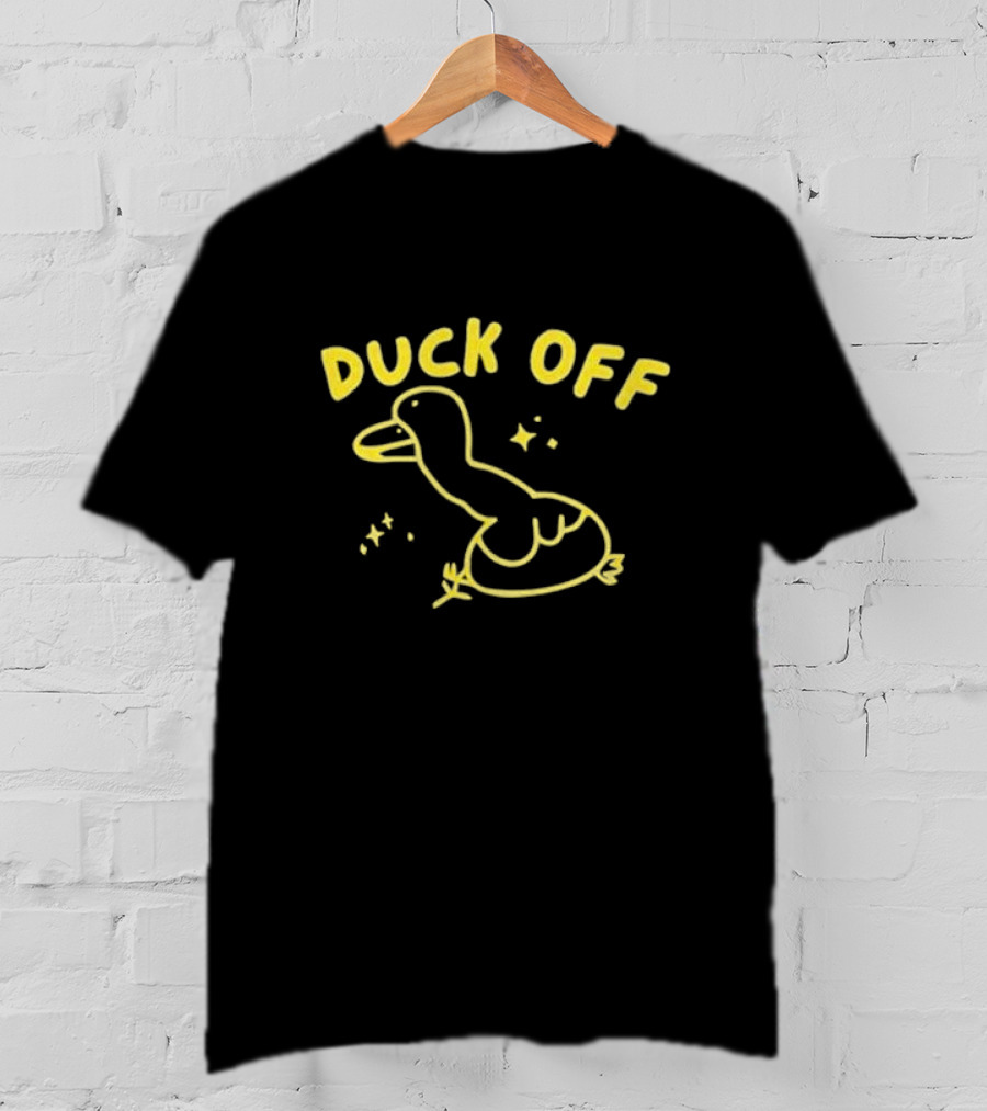Duck Off Funny Bird Drawing T-Shirt