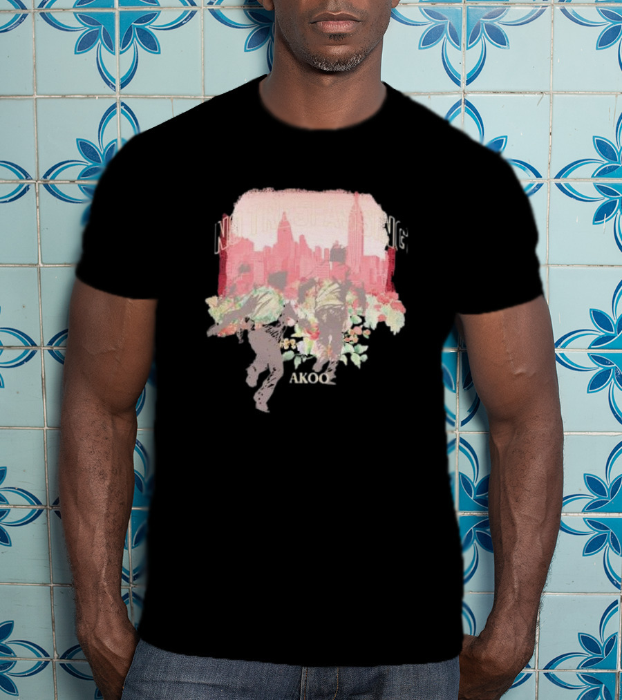 No Trespassing Akoo Urban Skyline Floral Run T-Shirt