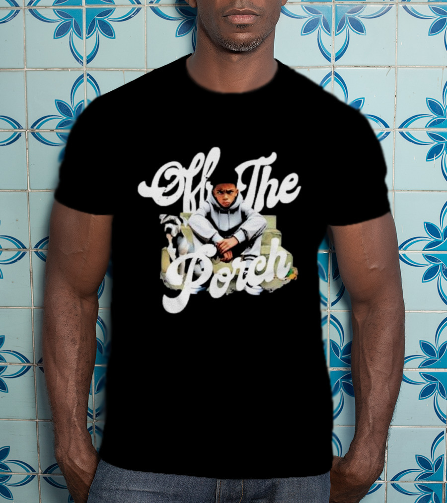 Off The Porch Hoodie Dog Boy Sitting T-Shirt