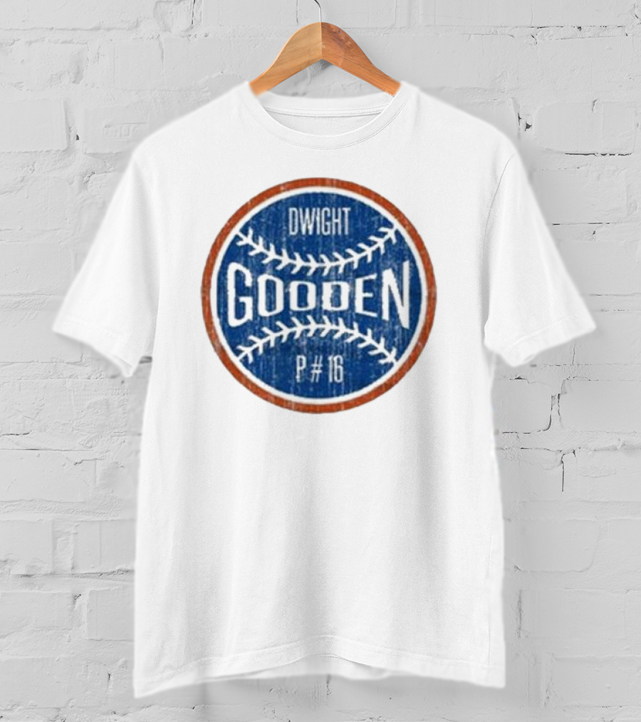 Dwight Gooden P #16 Baseball Vintage Circle T-Shirt