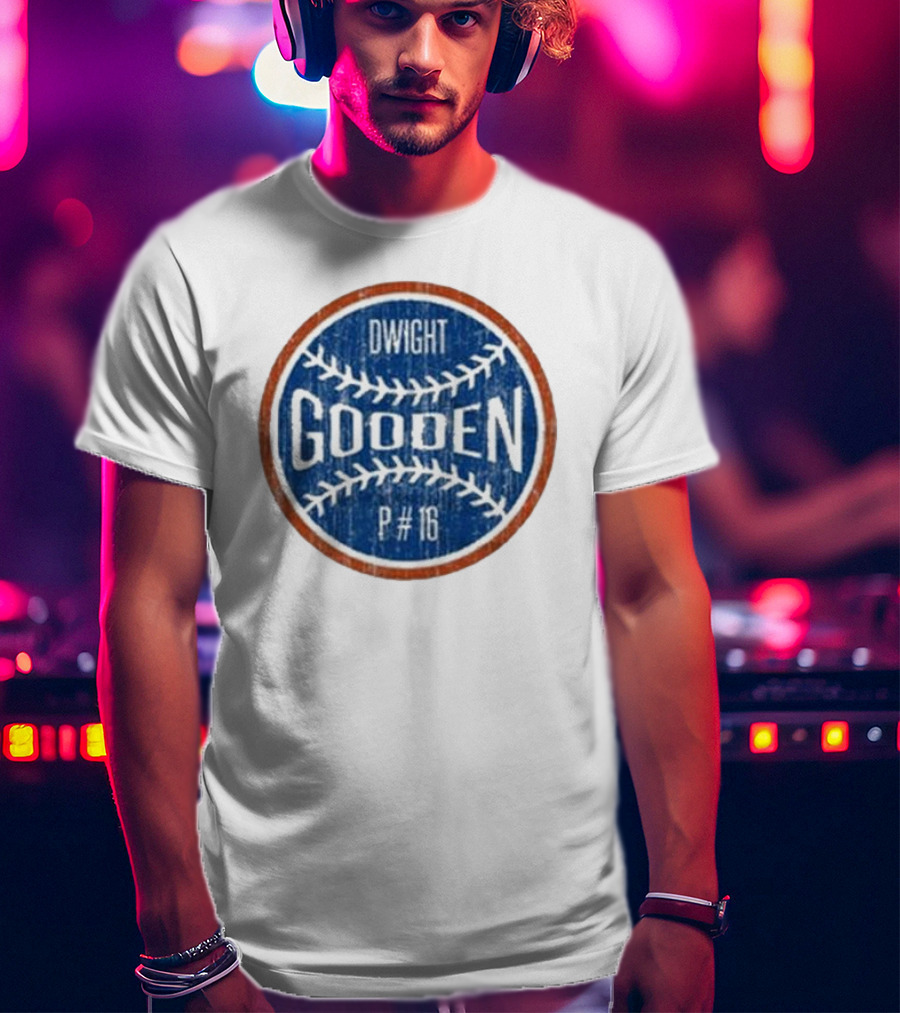 Dwight Gooden P #16 Baseball Vintage Circle T-Shirt